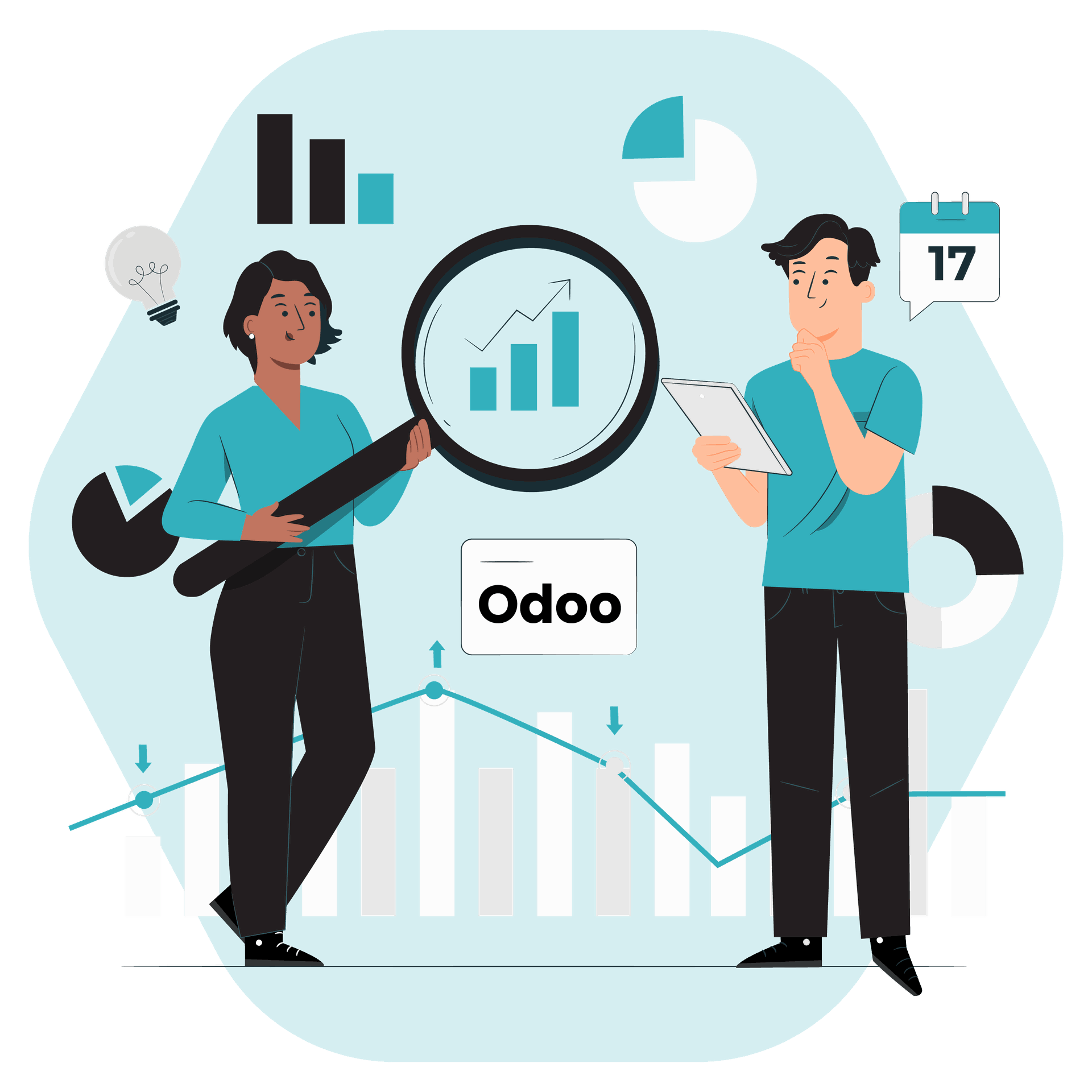 an illustration about Odoo Marketing Apps